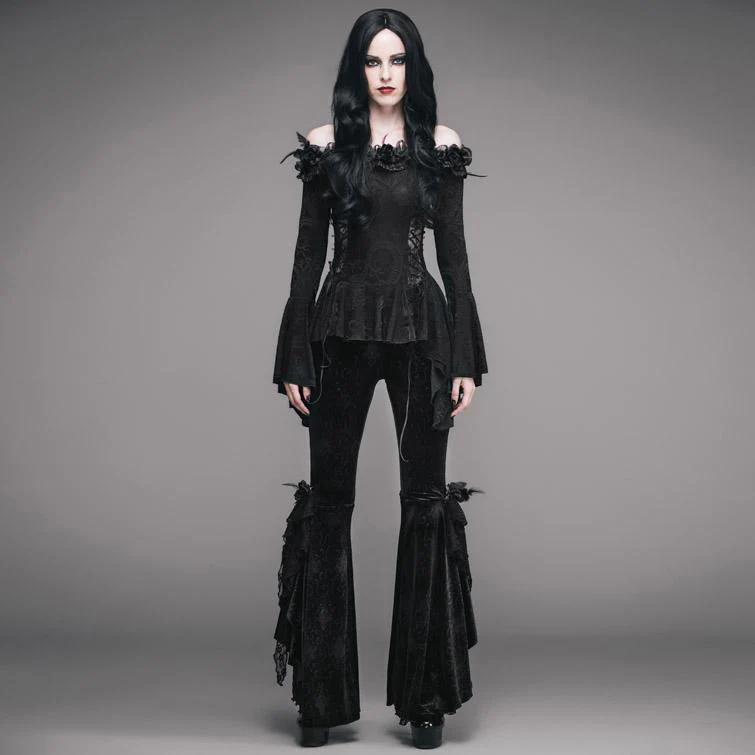 Women's Embellished Gothic Punk Top - Image 5
