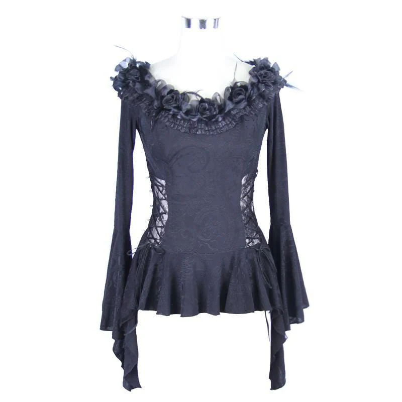 Women's Embellished Gothic Punk Top - Image 6