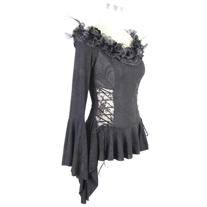 Women's Embellished Gothic Punk Top - Image 7