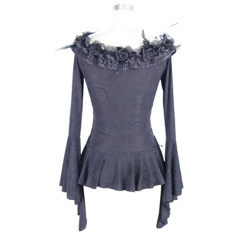 Women's Embellished Gothic Punk Top - Image 8