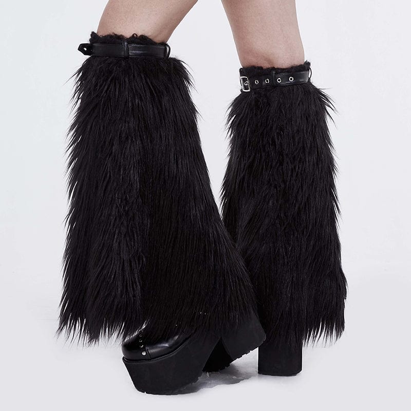 Women's Faux Fur Leg Warmer - Image 2