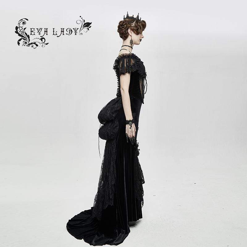 Women's Gorgeous Sheer Floral Lace Ruffled Fitted Corsets With Detachable Hem - Image 6