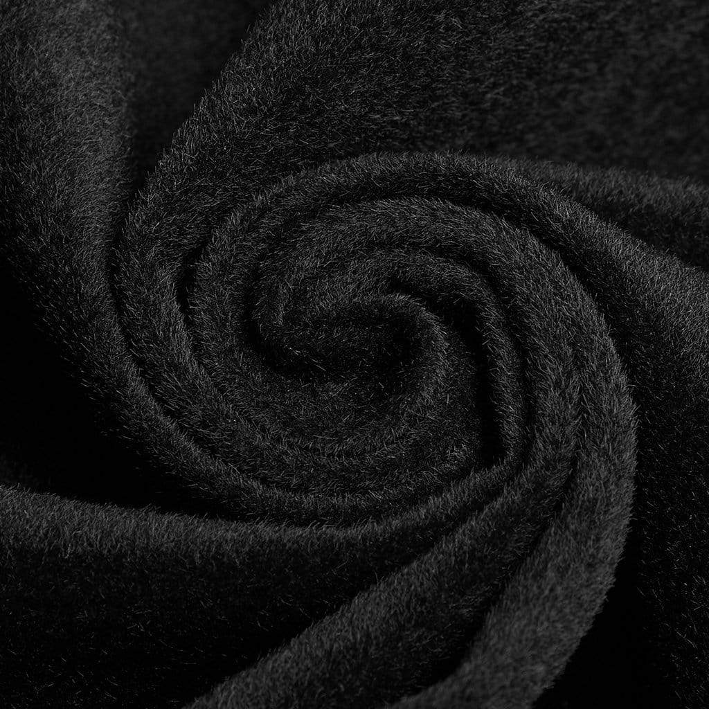 Women's Goth Embroideried Woolen Maxi Coat With Fur Collar - Image 9