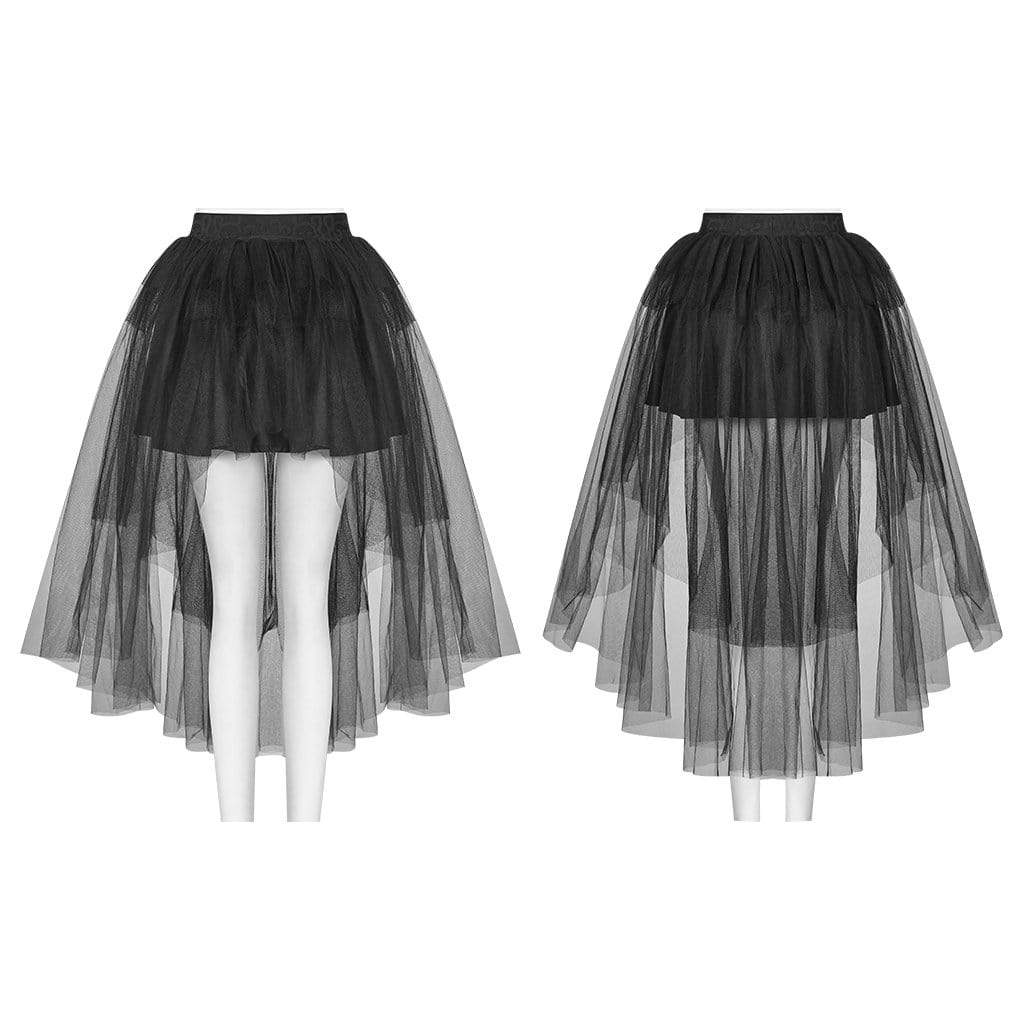 Women's Goth Multilayer High/Low Lace Skirts - Image 5