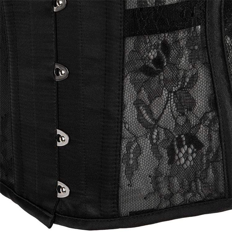 Women's Gothic 10-steel boned Mesh Underbust Corsets - Image 6