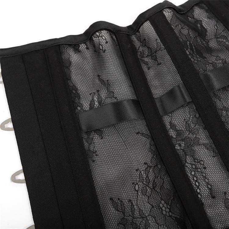 Women's Gothic 10-steel boned Mesh Underbust Corsets - Image 7