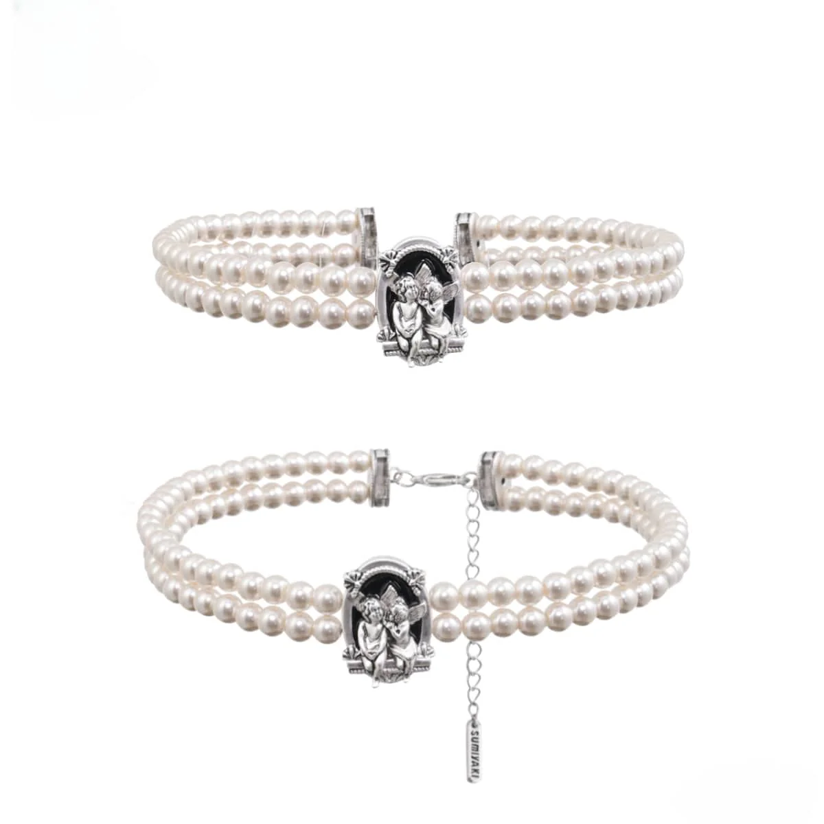 Women's Gothic Angel Pearl Choker - Image 4