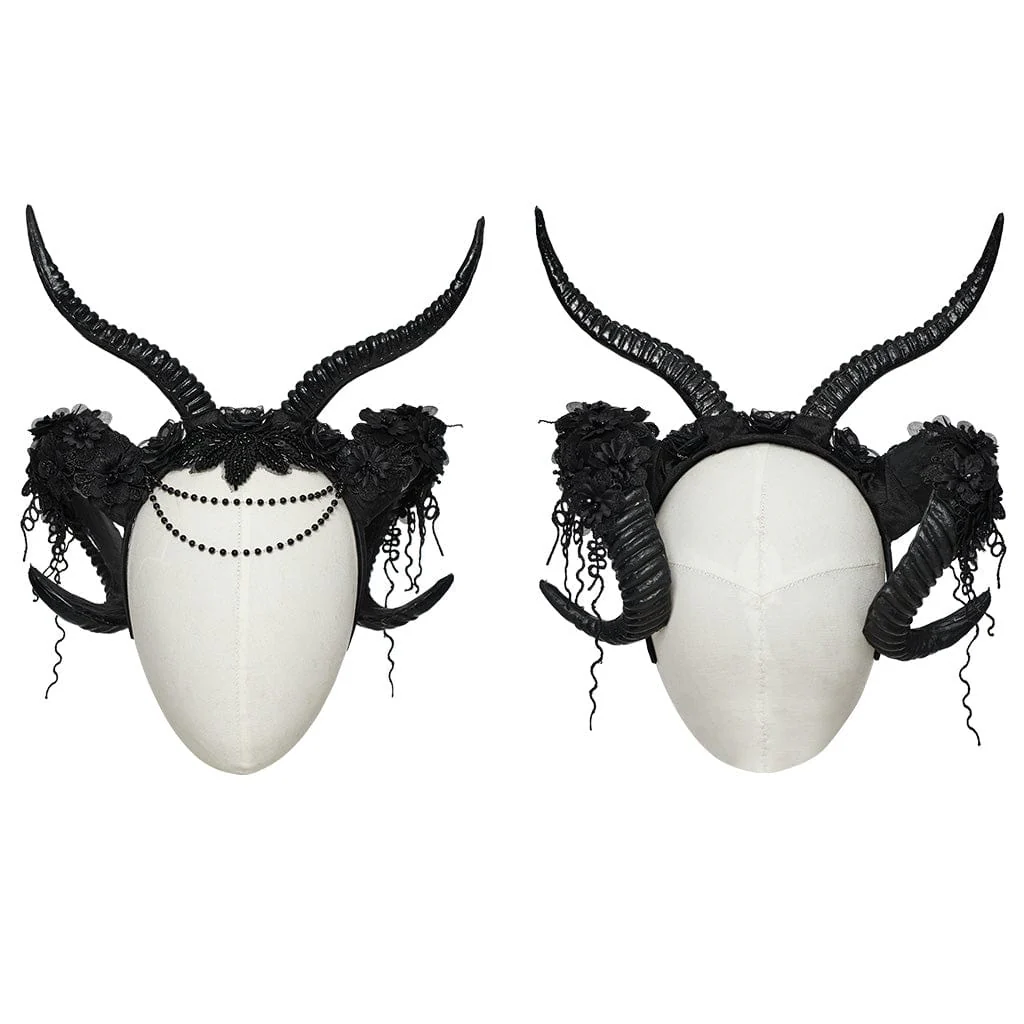 Women's Gothic Antler Headdress - Image 4
