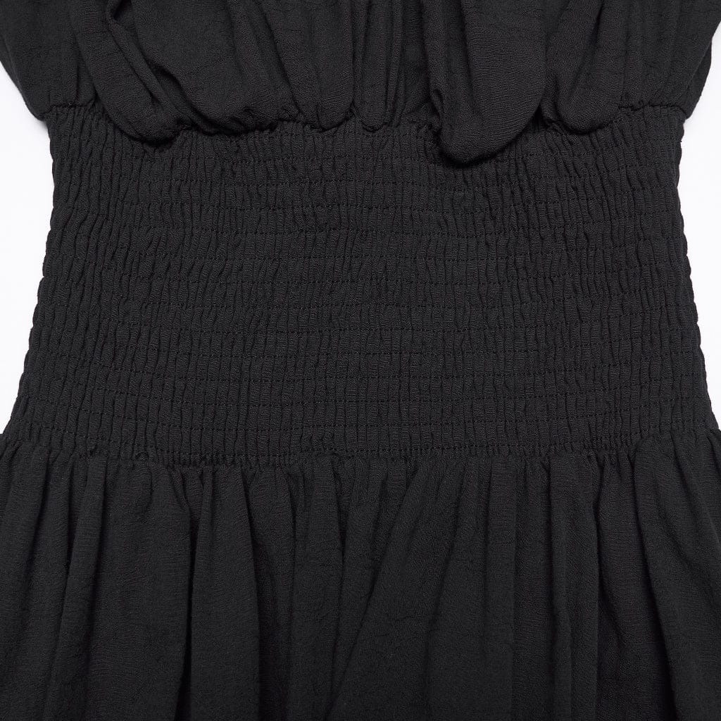 Women's Gothic Asymmetric Ruffled Off Shoulder Dress Graduation Dress - Image 8