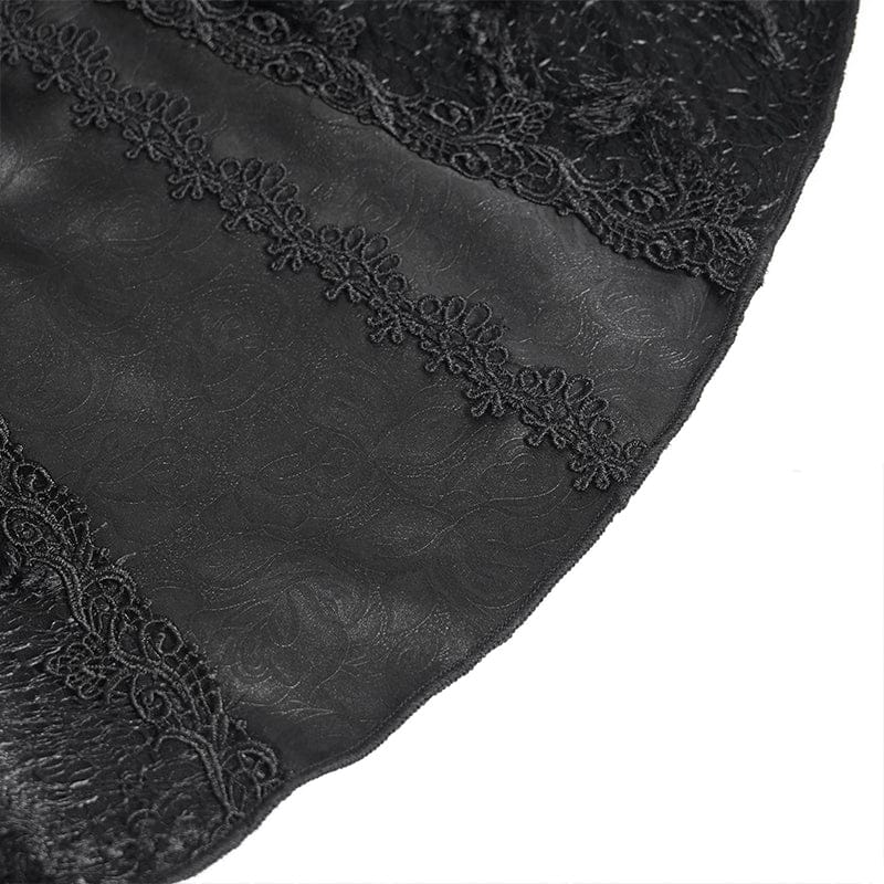 Women's Gothic Bat Spider Lace-up Halterneck Dress Black - Image 11