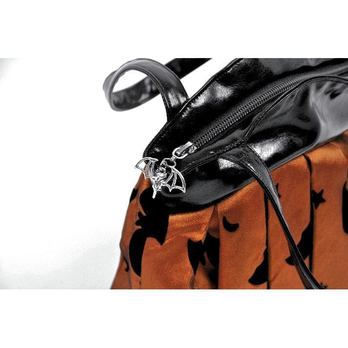 Women's Gothic Bat Star Moon Pattern Pumpkin-shaped Handbag - Image 12