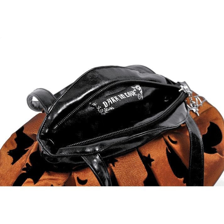 Women's Gothic Bat Star Moon Pattern Pumpkin-shaped Handbag - Image 13