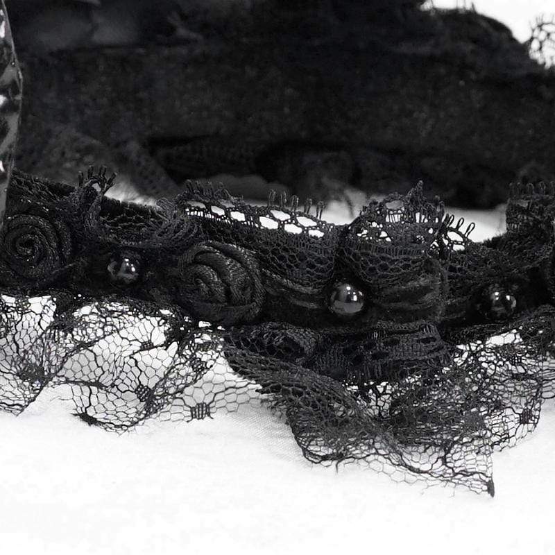 Women's Gothic Black Devil Horn and Roses Headwears - Image 6