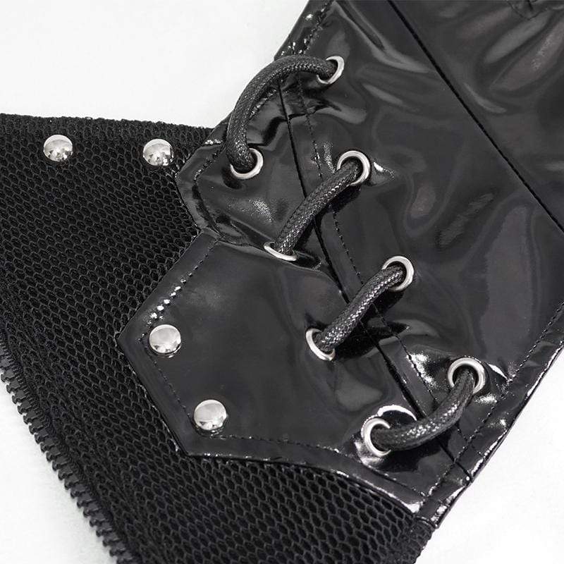 Women's Gothic Black Underbust PU Leather Corset Belt - Image 6