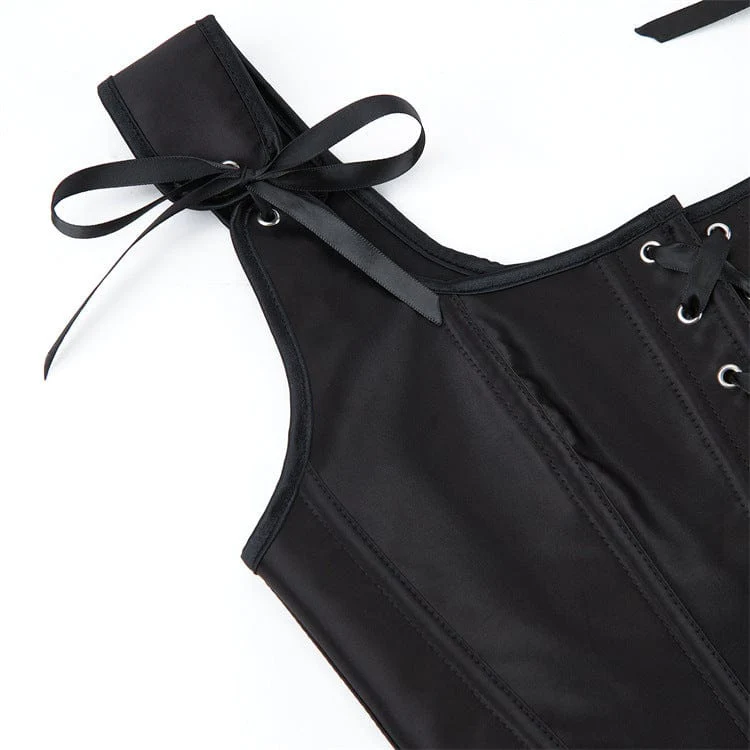 Women's Gothic Lace-up Boned Overbust Corset - Image 5