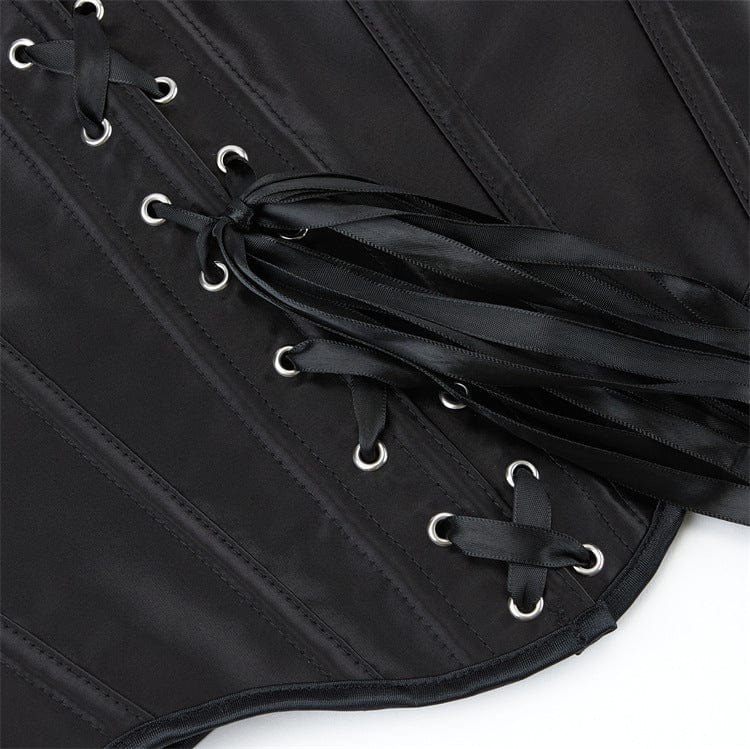 Women's Gothic Lace-up Boned Overbust Corset - Image 7