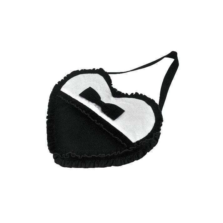 Women's Gothic Bow Black&White Heart Bag - Image 12