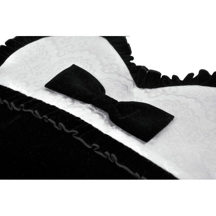 Women's Gothic Bow Black&White Heart Bag - Image 14