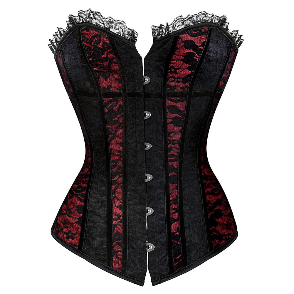 Women's Gothic Buckles Lace Overbust Corsets - Image 7