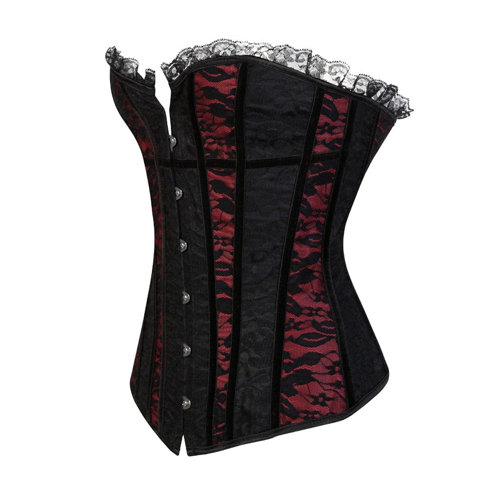 Women's Gothic Buckles Lace Overbust Corsets - Image 8