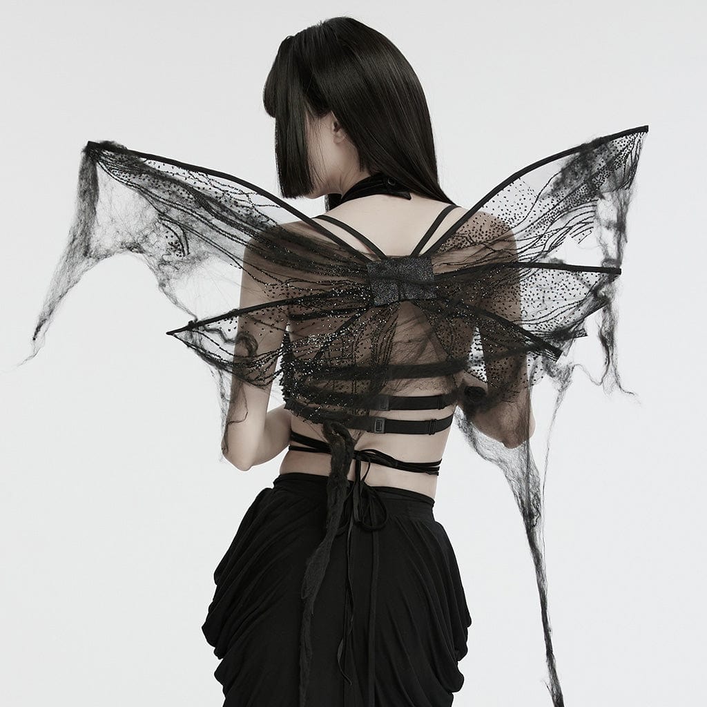 Women's Gothic Butterfly Mesh Wings - Image 2