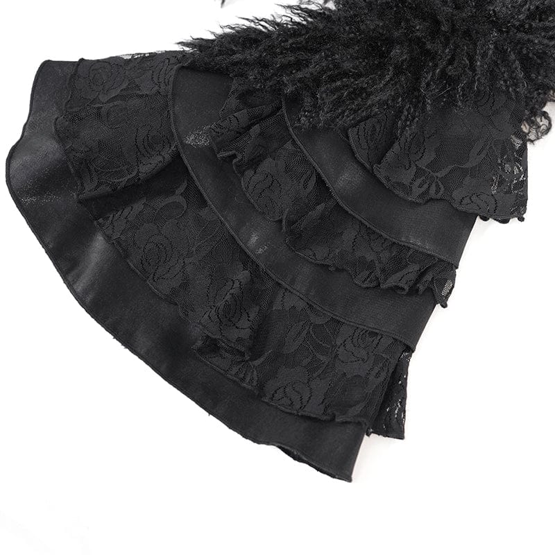 Women's Gothic Chain Lace Jacket with Hood - Image 13