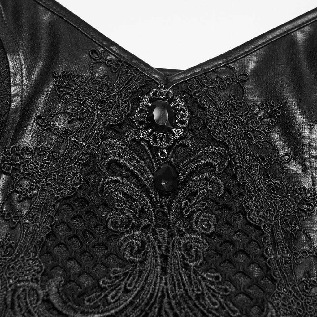 Women's Gothic Crochet Flower Slip Dress Wedding Dress - Image 6