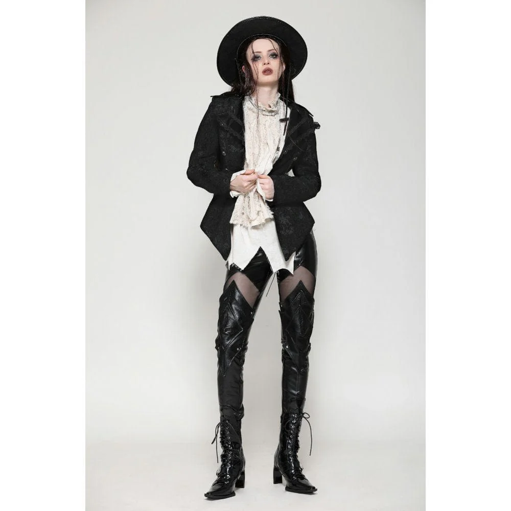 Women's Gothic Crochet Lace-up Jacket - Image 8