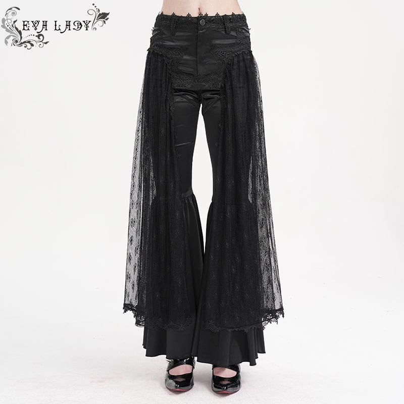 Women's Gothic Crochet Mesh Lace Pants - Image 2