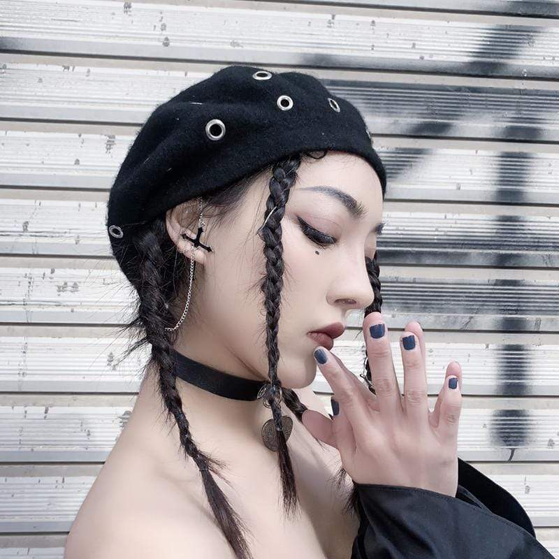 Women's Gothic Cross Chain Earrings - Image 4