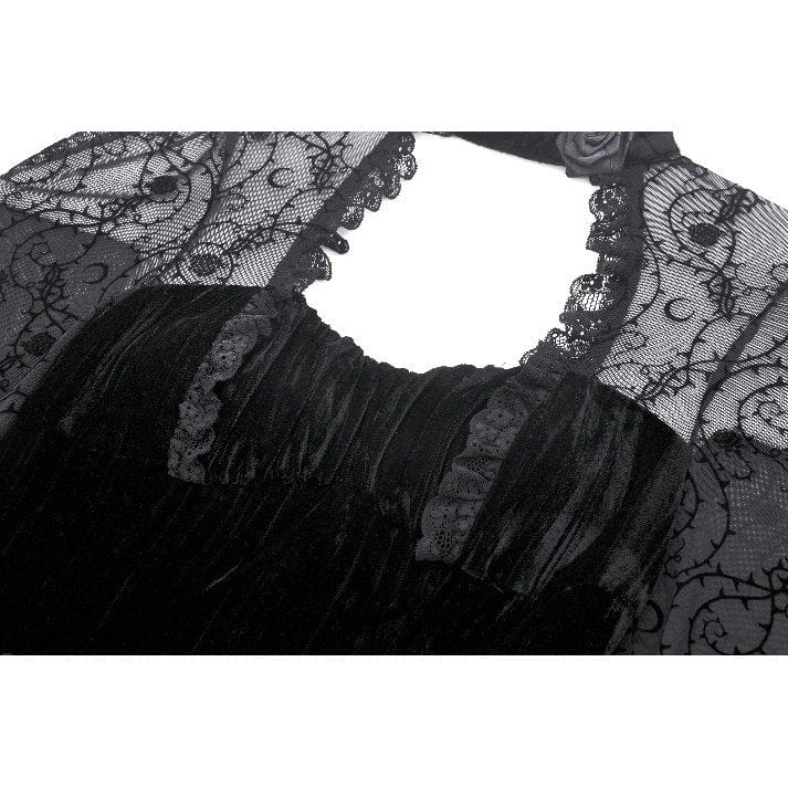 Women's Gothic Cut-out Lace Short Dress - Image 11
