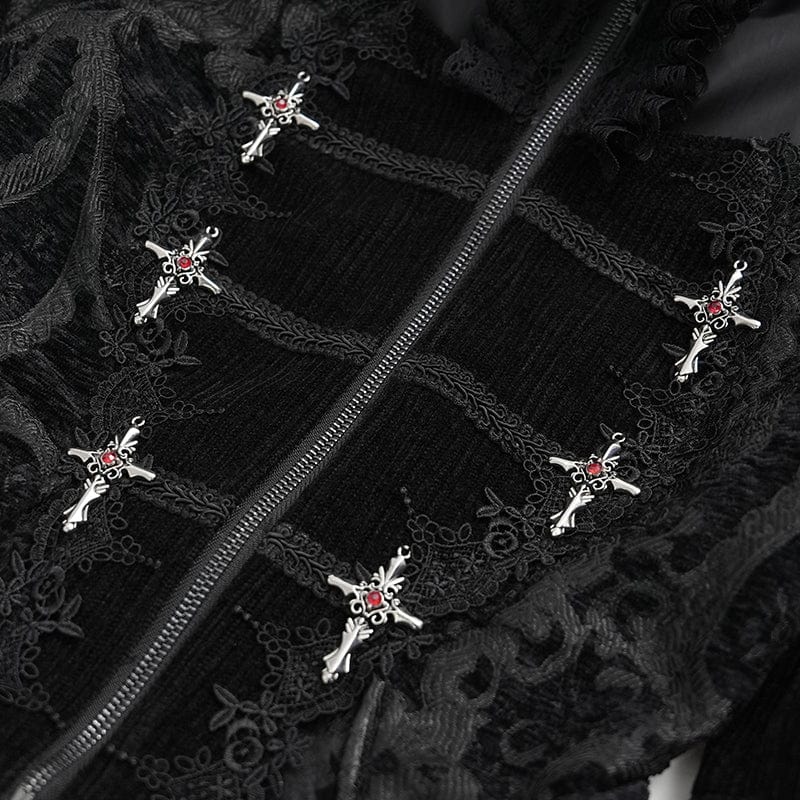 Women's Gothic Cut-out Lace Tassels Jacket - Image 10