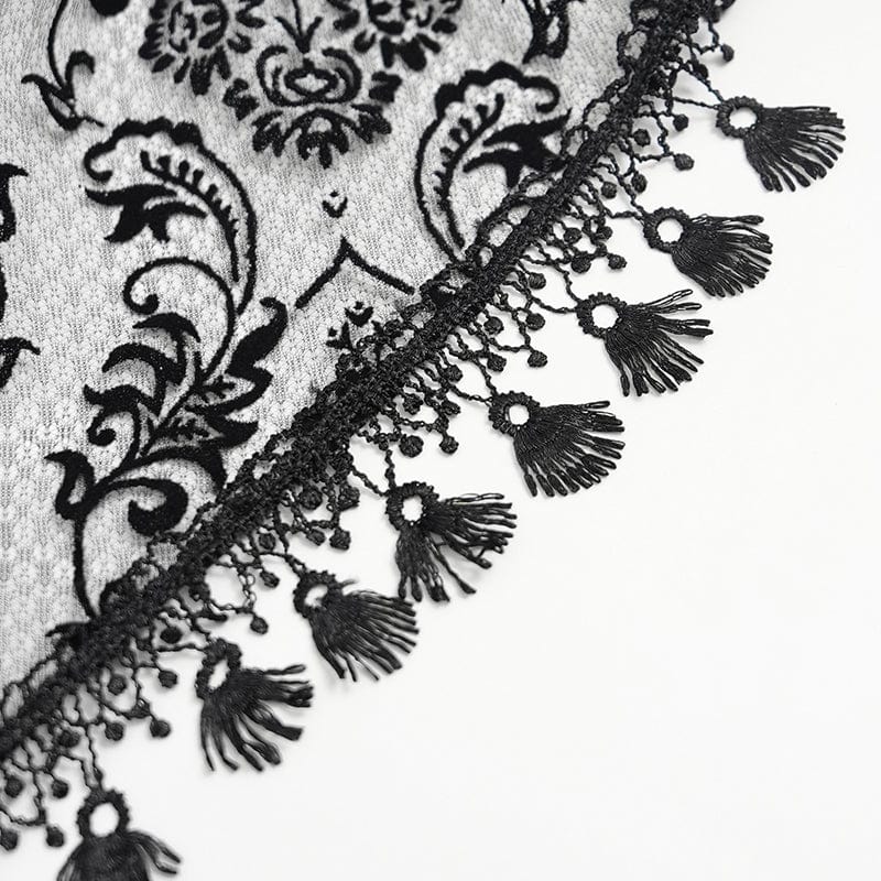 Women's Gothic Cut-out Lace Tassels Jacket - Image 11