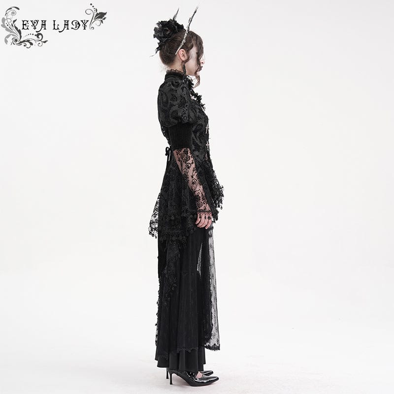 Women's Gothic Cut-out Lace Tassels Jacket - Image 3