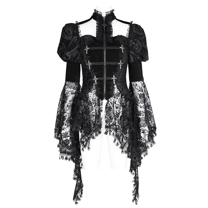 Women's Gothic Cut-out Lace Tassels Jacket - Image 7