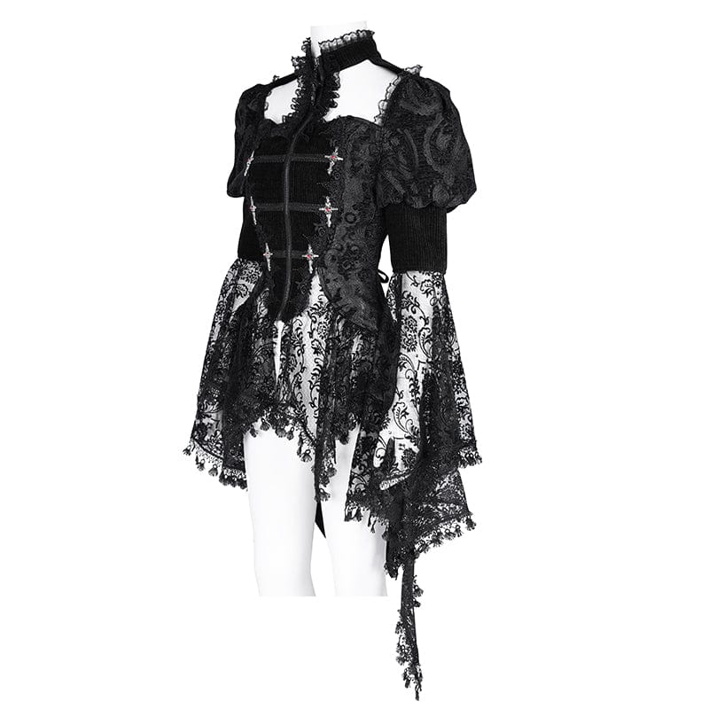 Women's Gothic Cut-out Lace Tassels Jacket - Image 8
