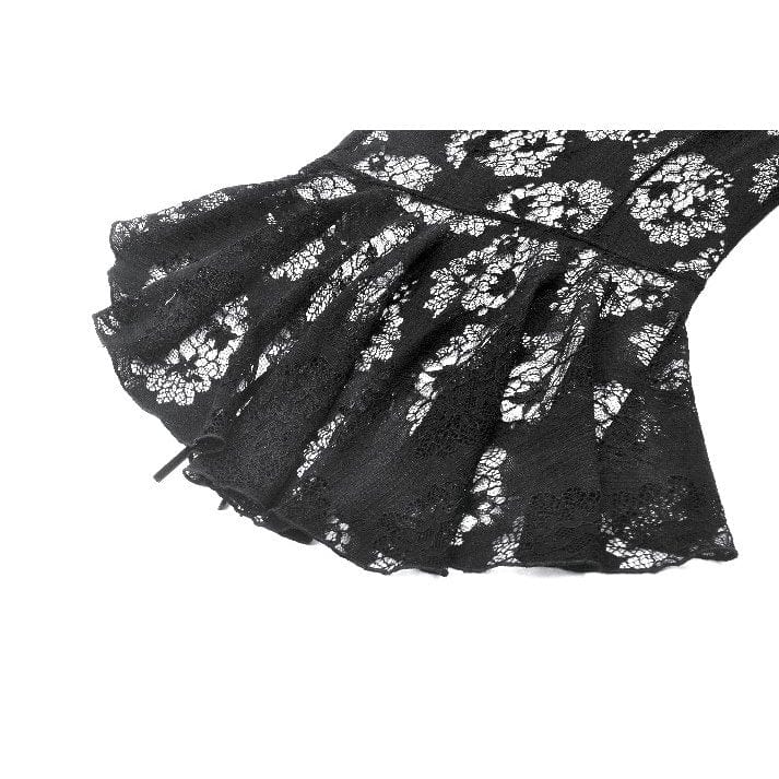 Women's Gothic Cut-out Lace-up Top - Image 19