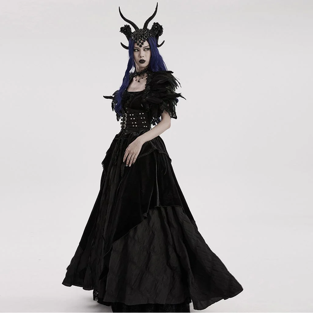 Women's Gothic Demon Horn Headwear - Image 4