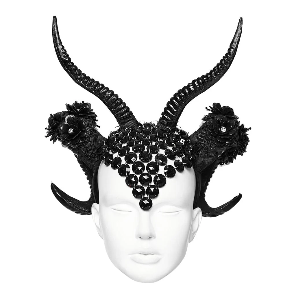 Women's Gothic Demon Horn Headwear - Image 5