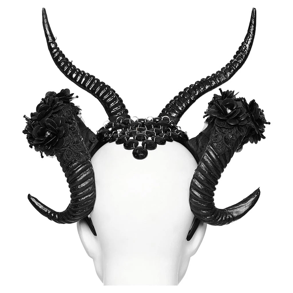 Women's Gothic Demon Horn Headwear - Image 6