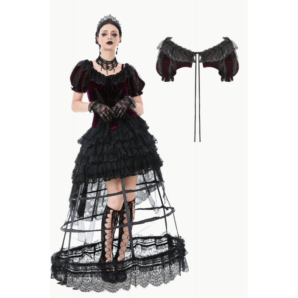 Women's Gothic Doll Collar Velvet Cape