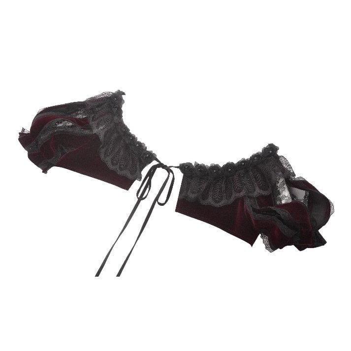 Women's Gothic Doll Collar Velvet Cape - Image 15