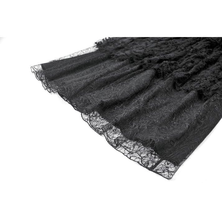 Women's Gothic Dot Multilayer Lace Maxi Skirt - Image 18
