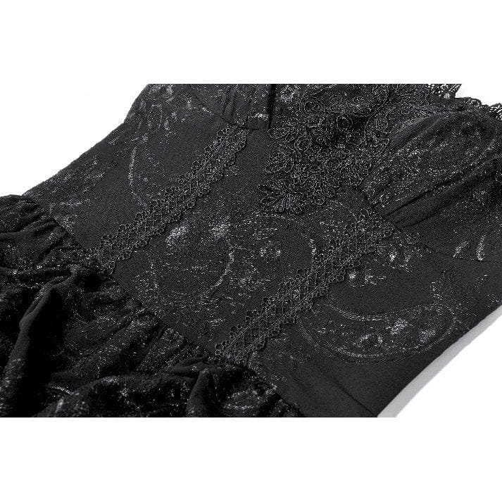 Women's Gothic Embroidered Peplum Slip Dress - Image 15