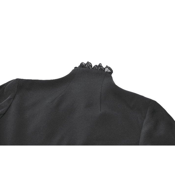 Women's Gothic Embroidered Stand Collar Cape - Image 15