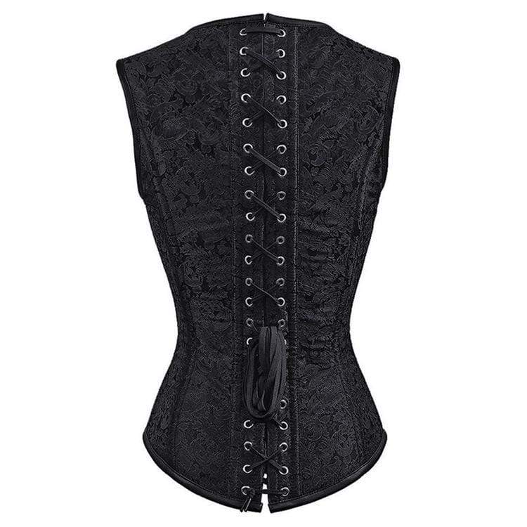 Women's Gothic Floral 12-steel boned Overbust Corsets - Image 3