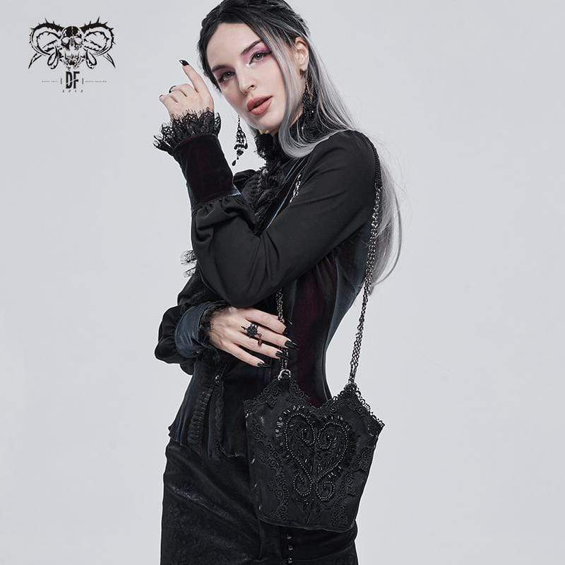 Women's Gothic Floral Bucket Bag - Image 3