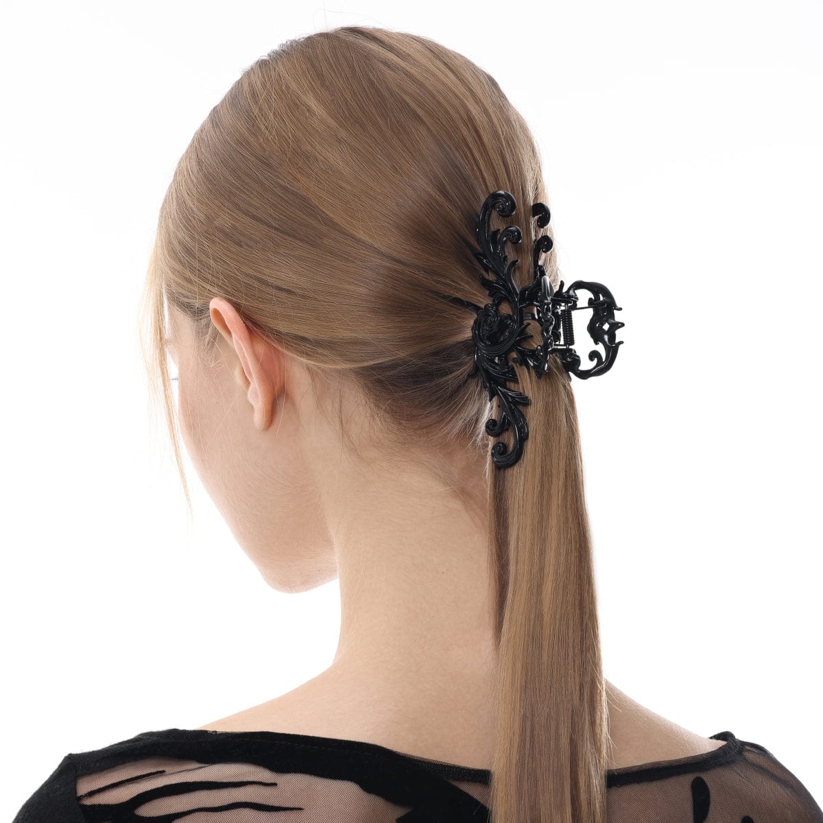 Women's Gothic Floral Carved Shark Hair Clip - Image 2