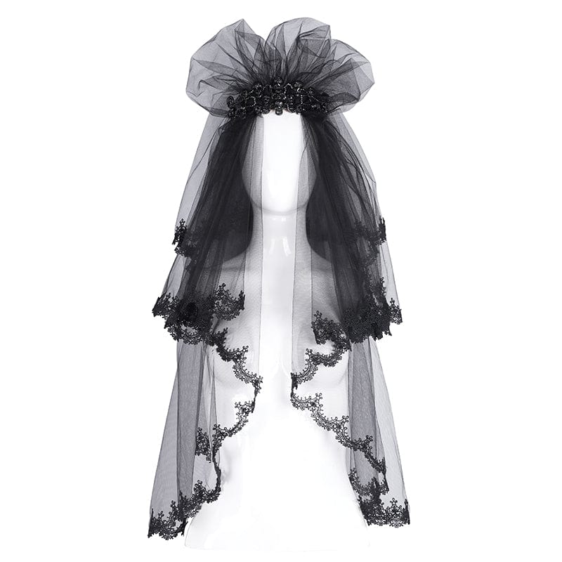 Women's Gothic Floral Crochet Mesh Hair Accessories - Image 7