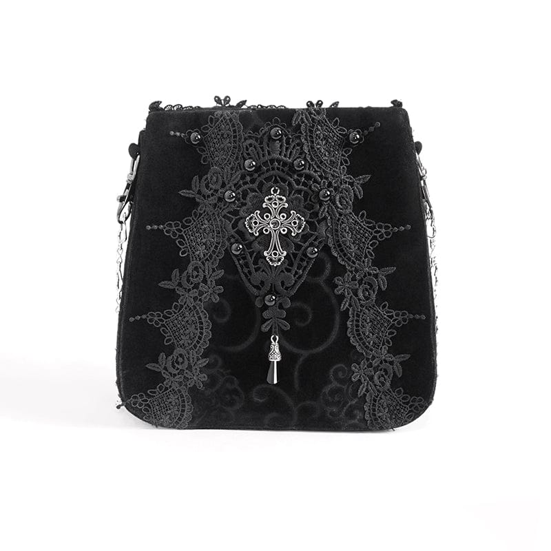 Women's Gothic Floral Embroidered Beaded Bag - Image 6